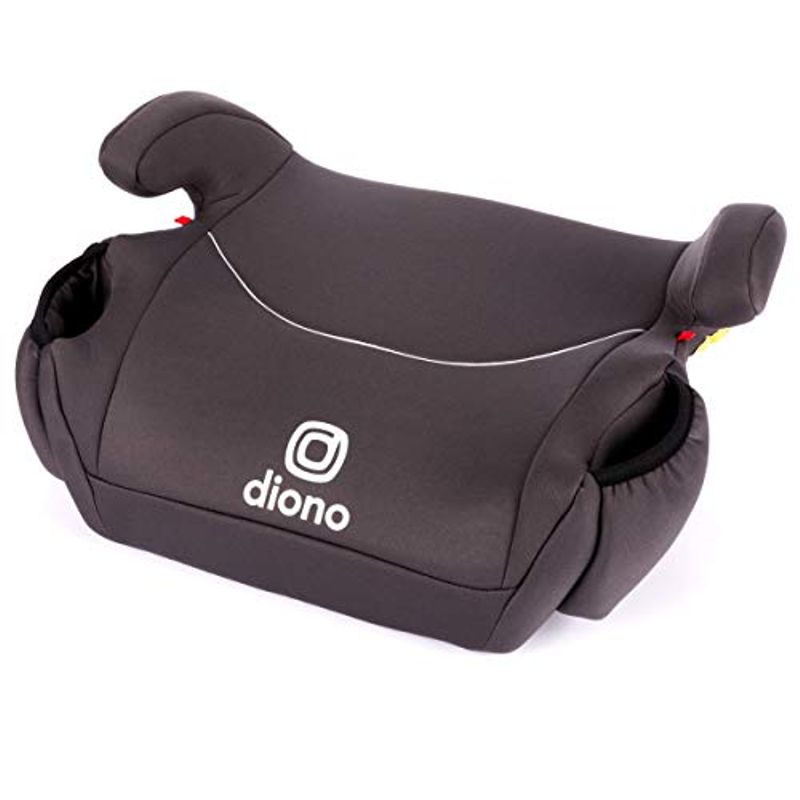 Diono Solana, Pack of 2 Backless Booster Car Seats, Lightweight, Machine Washable Covers, 2 Cup Holders, Charcoal