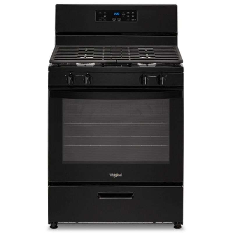 Whirlpool 5.1 Cu. Ft. Black Freestanding Gas Range With Broiler Drawer