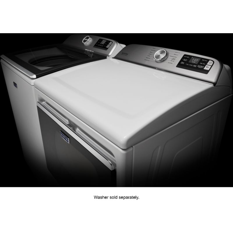 Alt View Zoom 15. Maytag - 7.4 Cu. Ft. Smart Gas Dryer with Steam and Extra Power Button - White