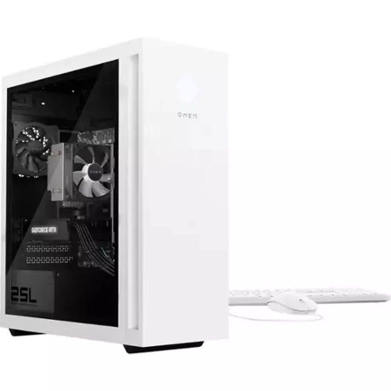 HP OMEN - 25L Gaming Desktop - Intel Core i5-14400F - 32GB DDR5 Memory - NVIDIA GeForce RTX 4060 - 1TB SSD - Snow White