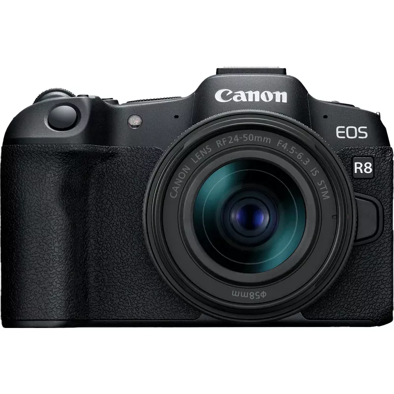 Canon - EOS R8 4K Video Mirrorless Camera with RF 24-50mm f/4.5-6.3 IS STM Lens - Black