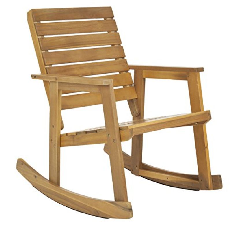 Safavieh Outdoor Collection Alexei Natural Brown Rocking Chair