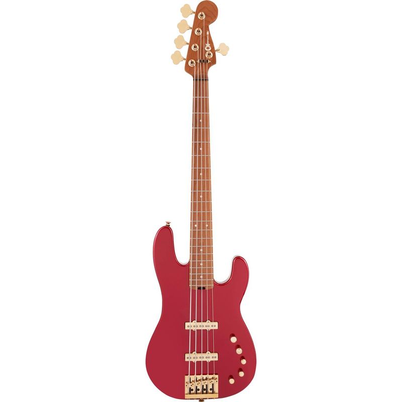 Charvel Pro-Mod San Dimas Bass JJ V 5-String Electric Guitar, Caramelized Maple Fingerboard, Candy Apple Red Metallic