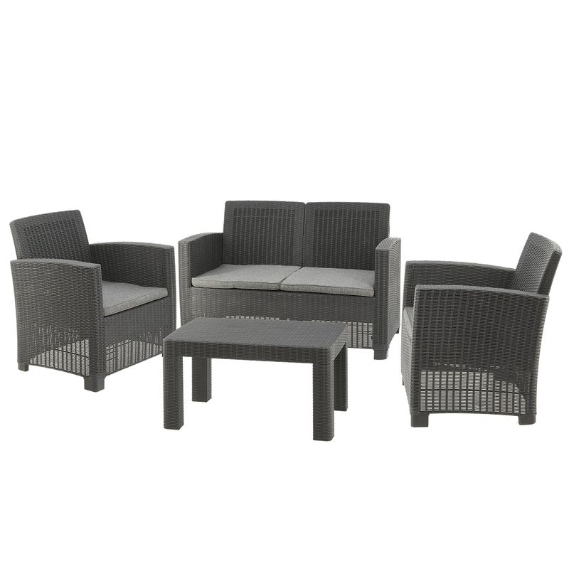 Galloway Collection 4-Piece All-Weather Conversation Set - Gray