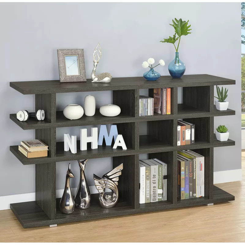 Santos 3-tier Bookcase Weathered Grey