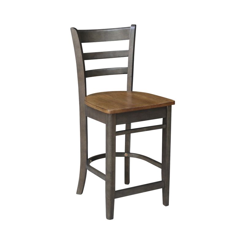 Emily Solid Wood Stool - Cinnamon/Espresso - Counter height