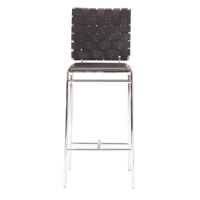 Eden Crest Cross Counter Chair (Set of 2) Black - Set of 2 - Black - Counter height