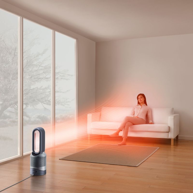 Alt View Zoom 12. Dyson - HP01 Pure Hot + Cool Air Purifier, Heater and Fan - Iron/Silver