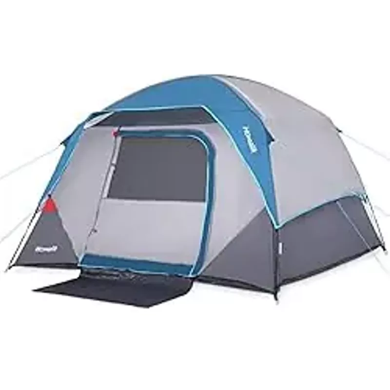 Camping Tent, Tent for Camping, Easy Set up Camping Tent 4 Person and 6 Person for Hiking Backpacking Traveling Outdoor, Light Blue