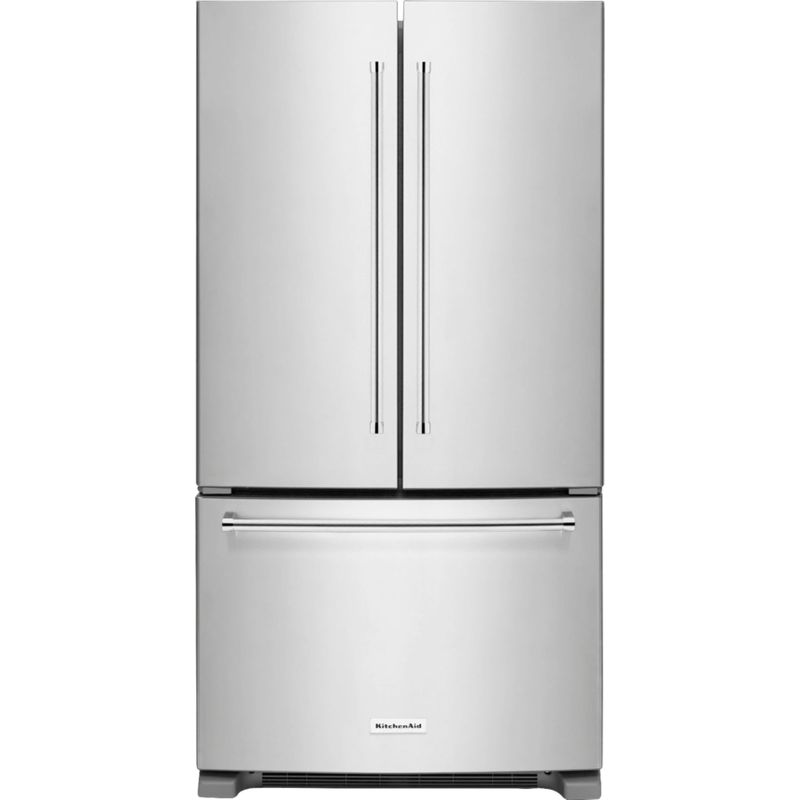 Front Zoom. KitchenAid - 20 Cu. Ft. French Door Counter-Depth Refrigerator - Stainless steel