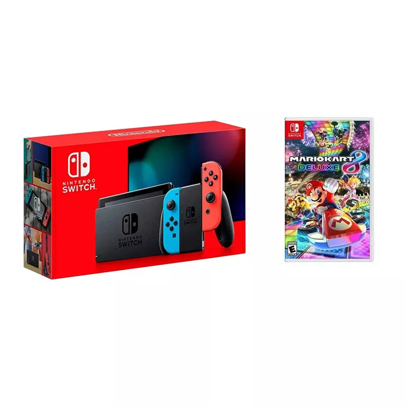 Nintendo - Switch 1.1 (Red/Blue) + Mario Kart 8 BUNDLE