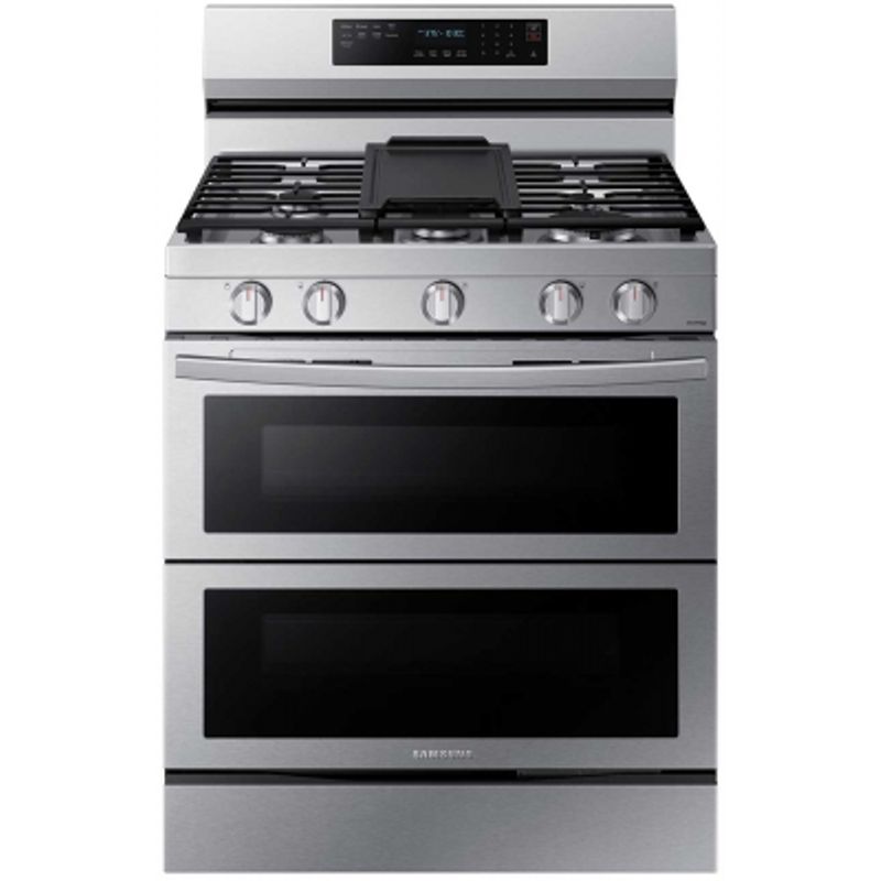 Samsung 6 Cu. Ft. Fingerprint Resistant Stainless Steel Smart Freestanding Gas Range With Flex Duo, Stainless Cooktop & Air Fry