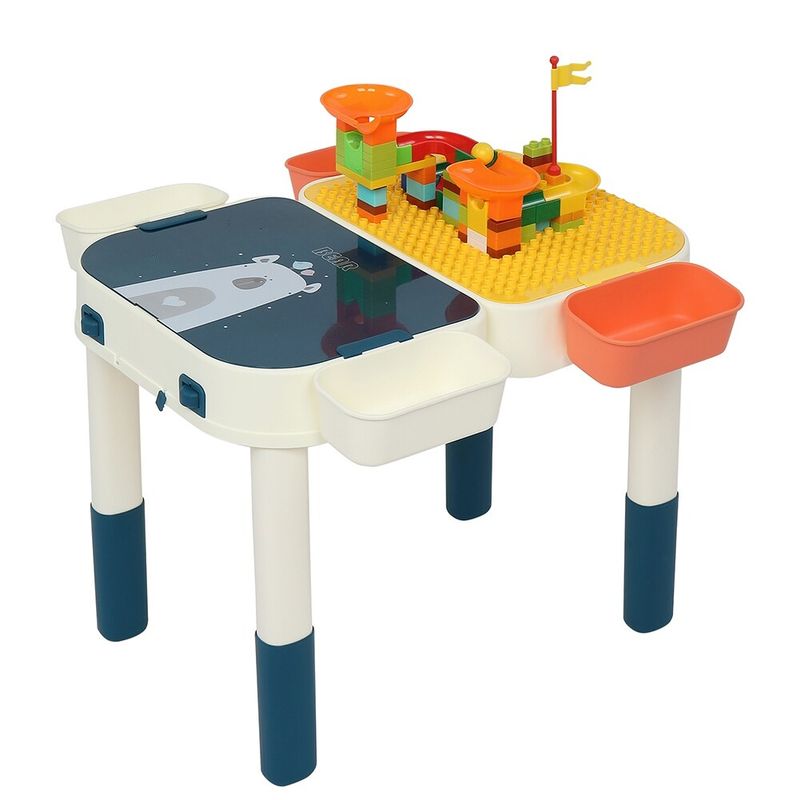 Kids Activity Table Set, Multi Activity Table Set with Storage Area - Colorful