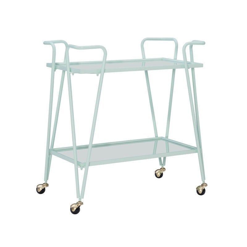 Rosa Mid-Century Metal Bar Cart - N/A - Mint