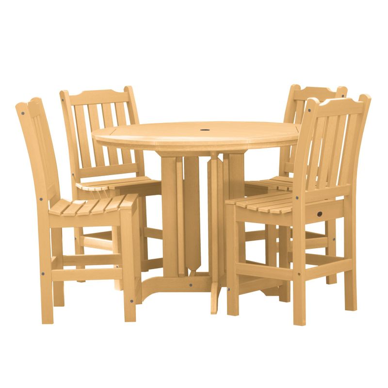 Highwood Lehigh 5-piece Round Counter-Height Dining Set - Federal Blue