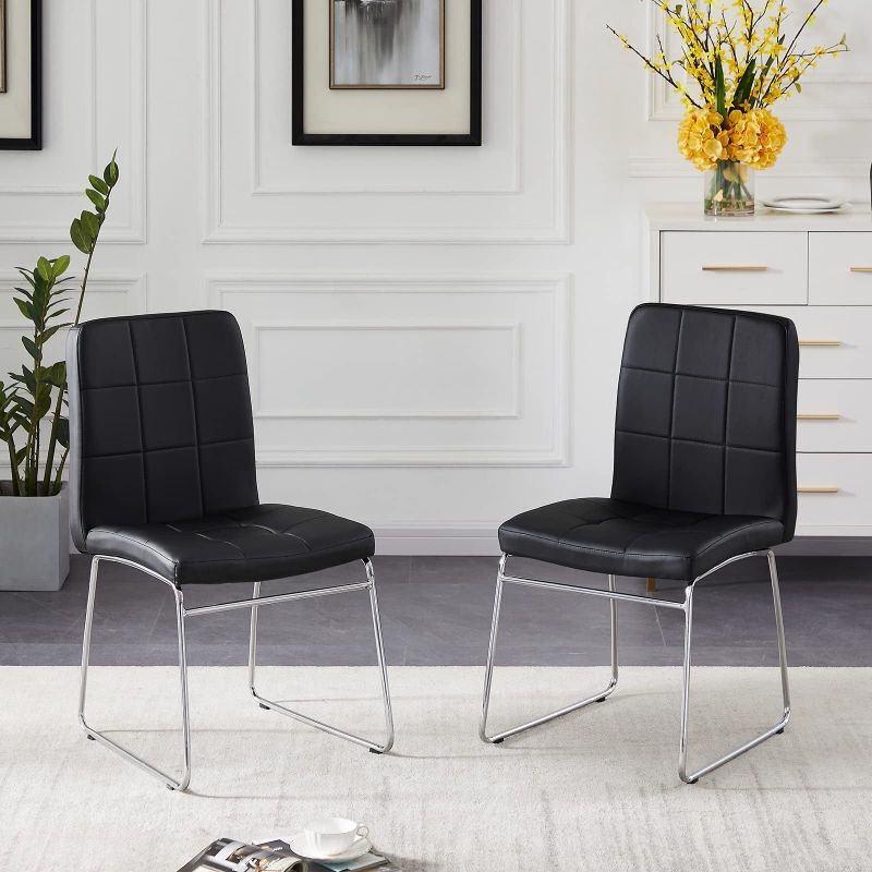 Sicotas Modern Dining Chairs (Set of 2) - N/A - Grey