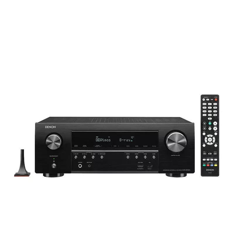 Denon - AVR-S570BT (70W X 5) 5.2-Ch. Bluetooth Capable 8K Ultra HD HDR Compatible AV Home Theater Receiver - Black