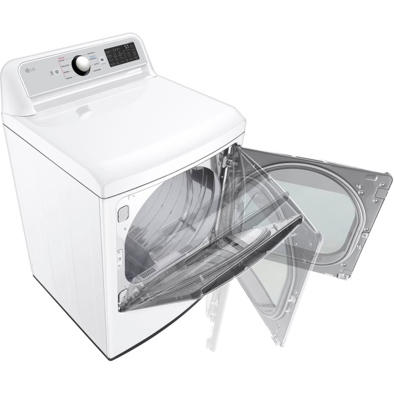 Alt View Zoom 6. LG - 7.3 Cu. Ft. Smart Gas Dryer with EasyLoad Door - White