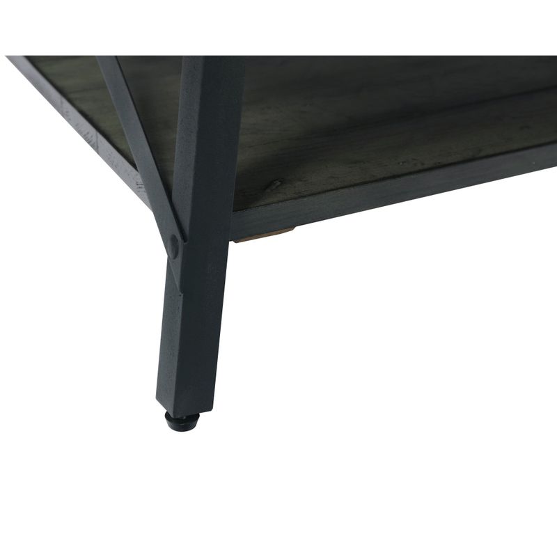 Carbon Loft Oliver Modern Rustic Wood Coffee Table - Brushed Grey