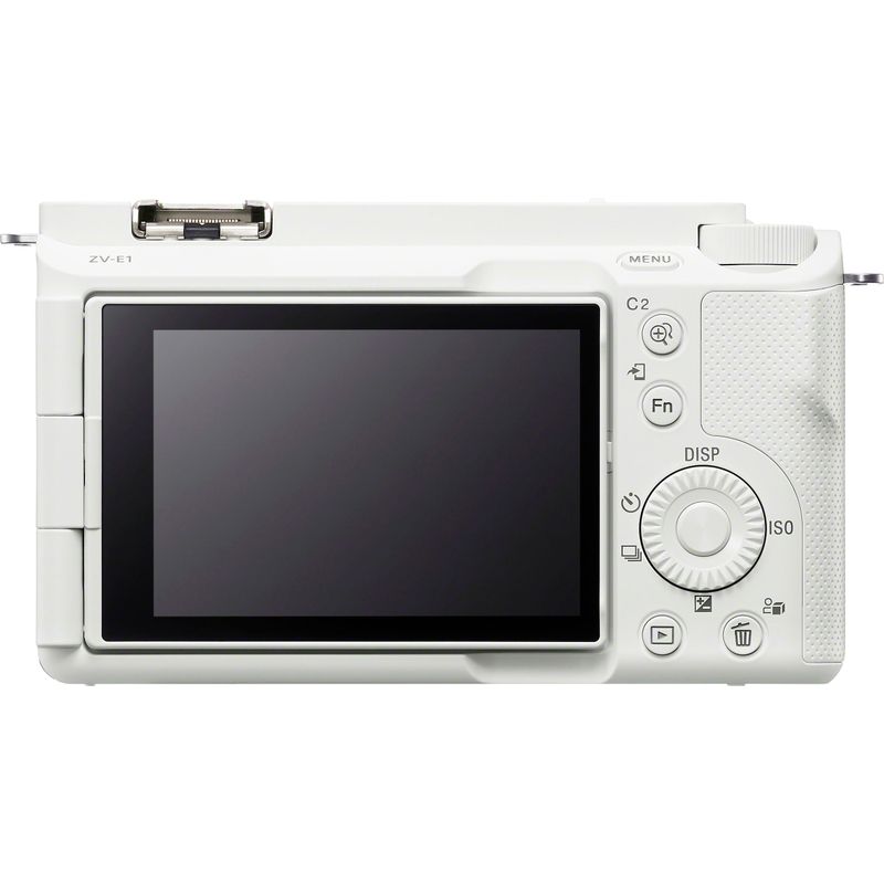 Back Zoom. Sony - Alpha ZV-E1 Full-frame Vlog Mirrorless Lens Camera (Body Only) - White