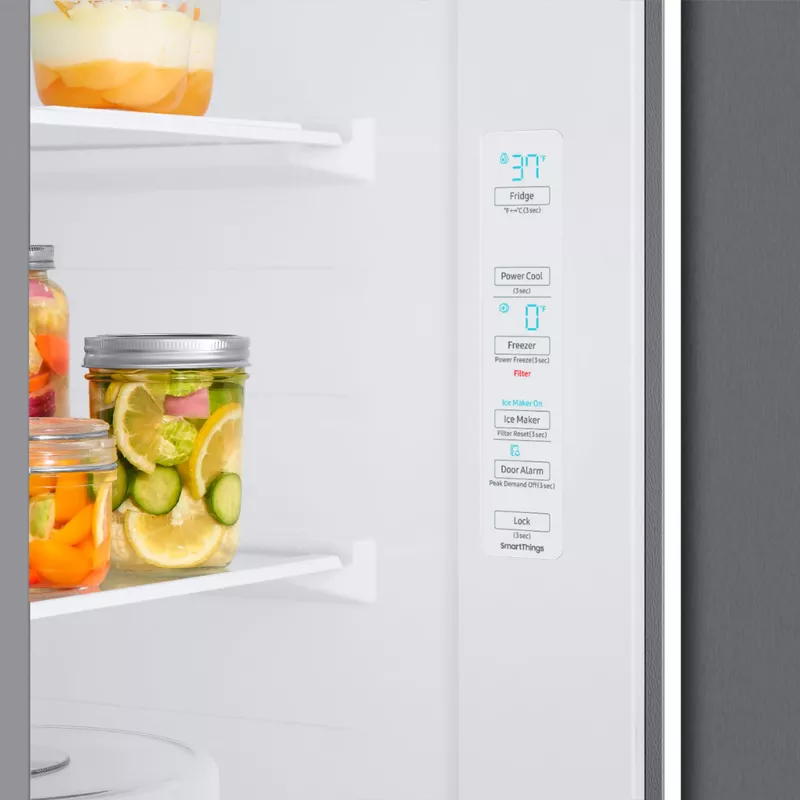 Samsung - 28 cu. ft. Side-by-Side Smart Refrigerator with Large Capacity - Stainless Steel