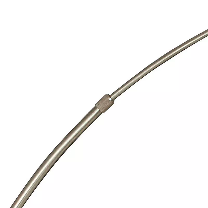 Contemporary Modern Metal Extendable Arch Floor Lamp in Brushed Steel