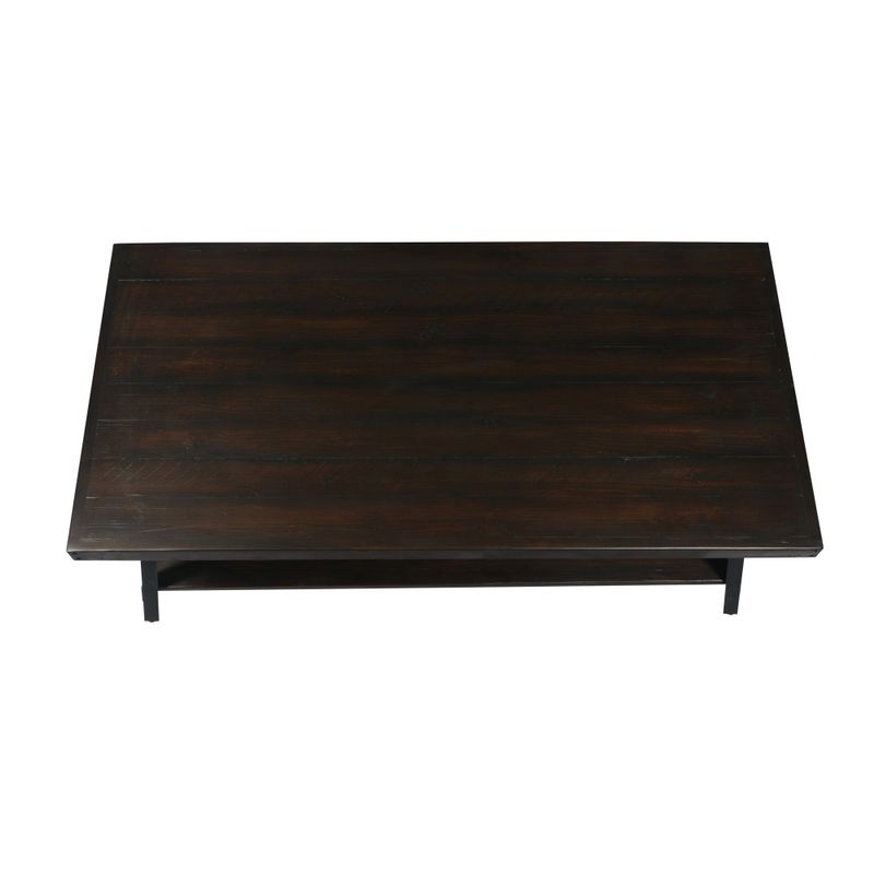 Carbon Loft Oliver Modern Rustic Wood Coffee Table - Brushed Grey