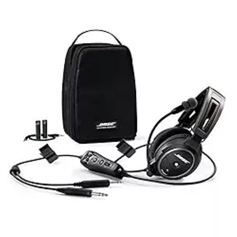 Bose A20 Aviation Headset with Bluetooth 5-Pin XLR Plug Cable, Black