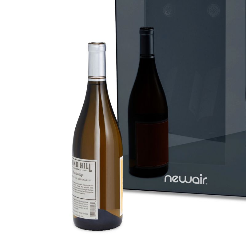 Newair Shadow Series Wine Cooler Refrigerator 12 Bottle, Freestanding Mirrored Wine Fridge - Black