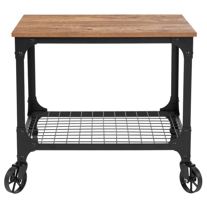 Metal/Wood Kitchen Bar Cart - Rustic