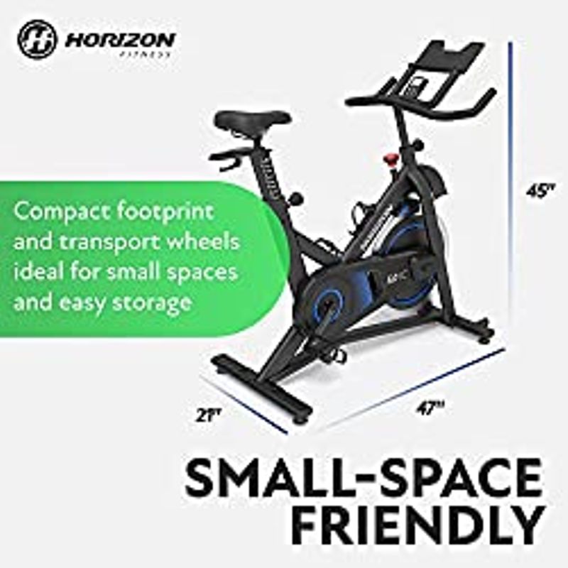 Horizon Fitness 5.0 IC Indoor Cycle Bike, Fitness & Cardio, Magnetic Resistance Cycling Bike with Bluetooth, Multi-Position Grips,...