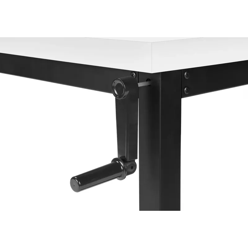 Computer Desk/ Home Office/ Standing/ Adjustable/ 48"L/ Work/ Laptop/ Metal/ Laminate/ White/ Black/ Contemporary/ Modern