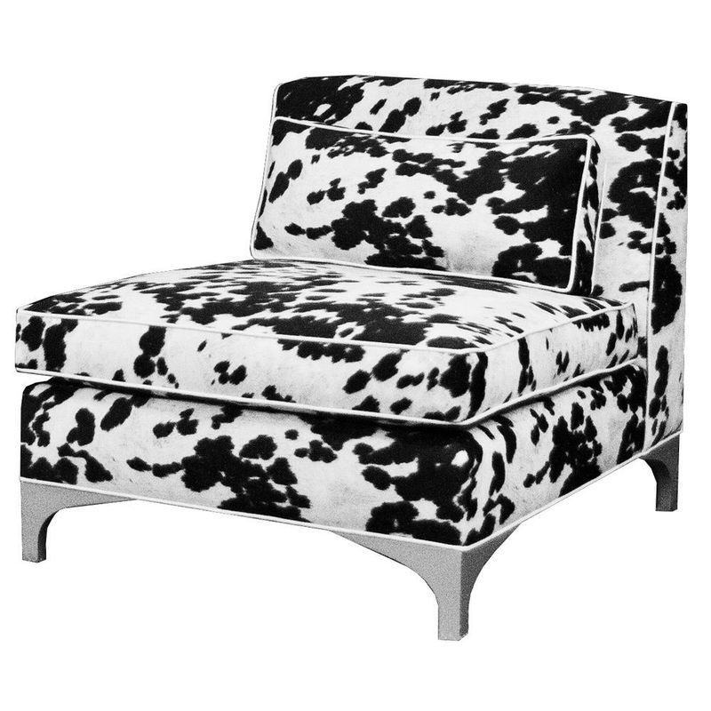 JAR Designs 'Dakota' Chair Black - Faux Black Cow Hide Chair