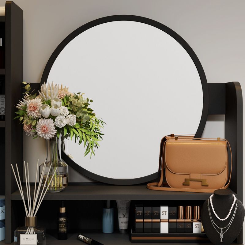 Make Up Vanity Set Dressing Table(Black/White) - Black