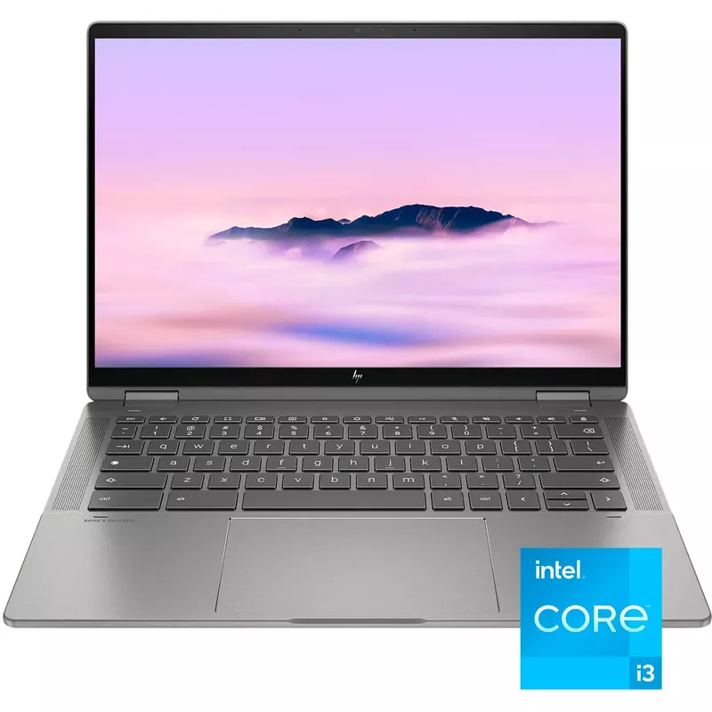 HP - 2-in-1 14" Wide Ultra XGA Touch-Screen Chromebook Plus Laptop - Intel Core i3 - 8GB Memory - 256GB SSD - Mineral Silver