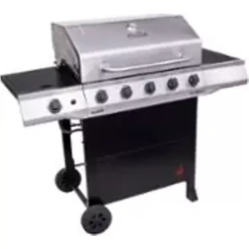 Char-Broil - Performance Series 5-Burner Gas Grill with Cabinet - Stainless Steel and Black