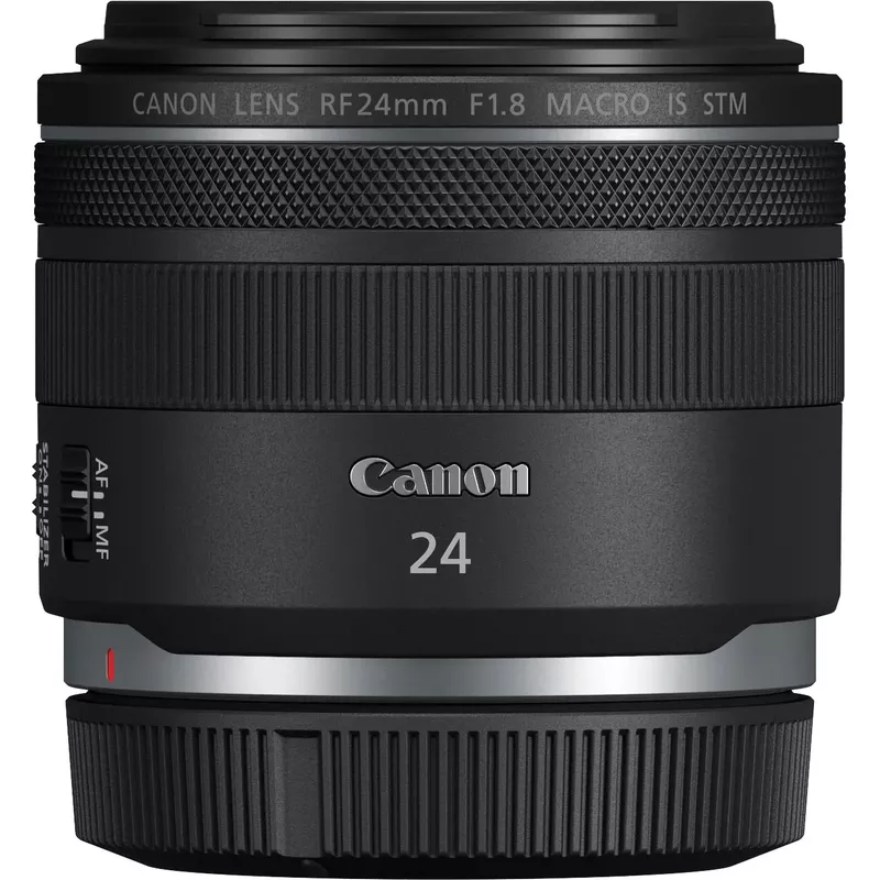 Canon - RF 24mm F1.8 MACRO IS STM Wide Angle Prime Lens for EOS R-Series Cameras - Black