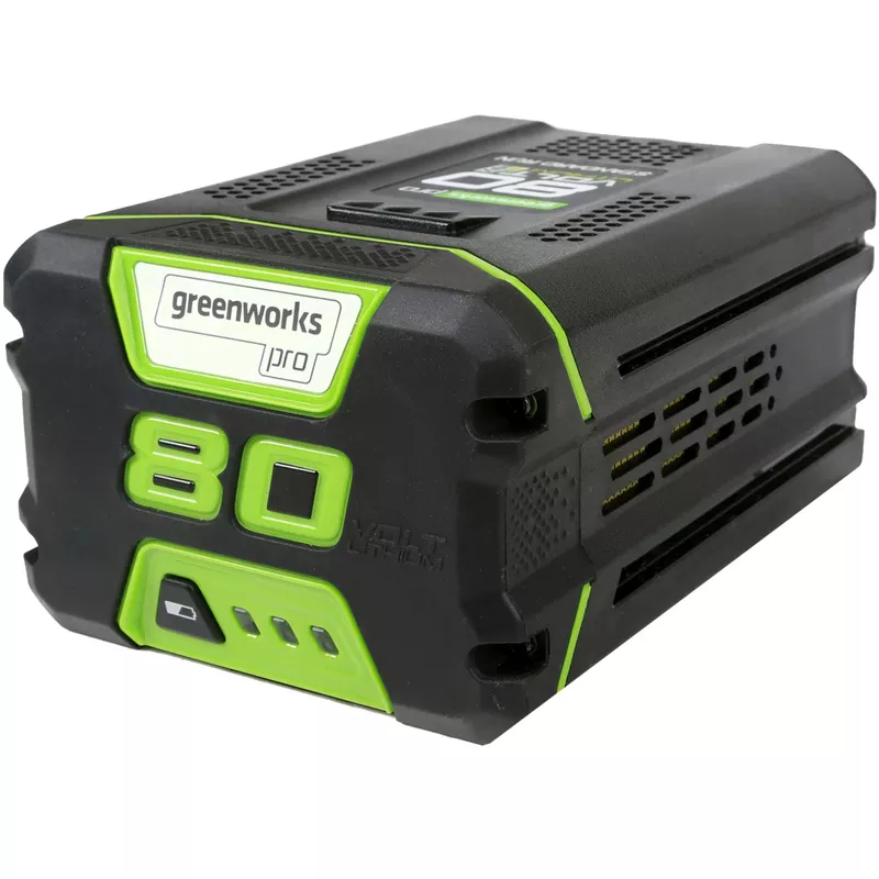 Greenworks - 80-Volt 170 MPH 730 CFM Cordless Handheld Blower (1 x 2.5Ah Battery and 1 x Charger) - Green