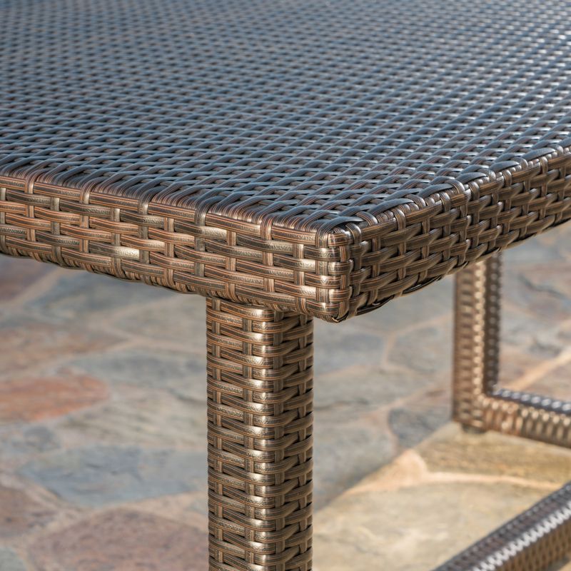 Santa Rosa Outdoor 59-inch Rectangle Wicker Dining Table by Christopher Knight Home - Multi Brown