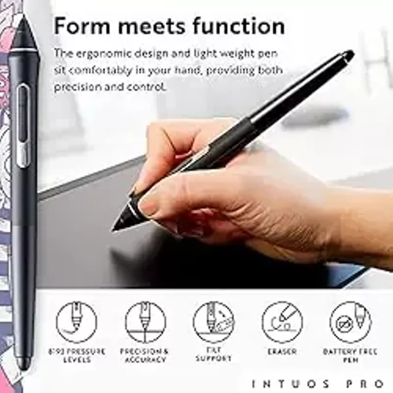 Wacom - Intuos Pro Pen Drawing Tablet (Large) - Black