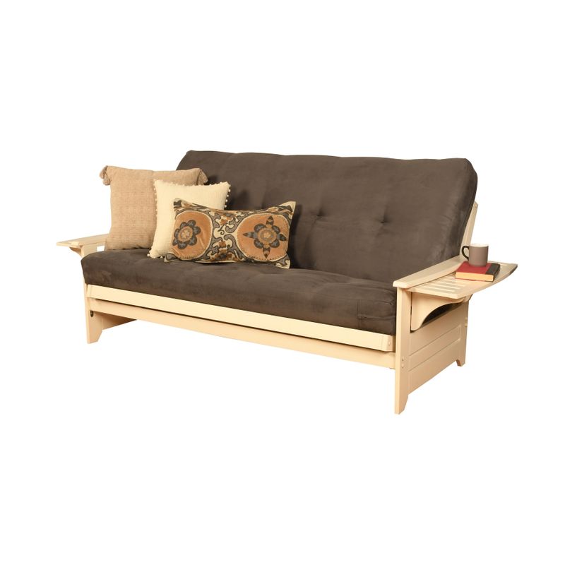 Copper Grove Dixie Futon Frame in Antique White Wood with Innerspring Mattress - Peter's Cabin