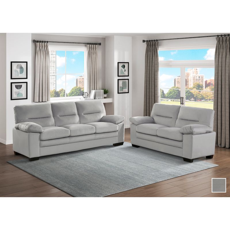 Louisa 2-Piece Living Room Set - Dark Gray