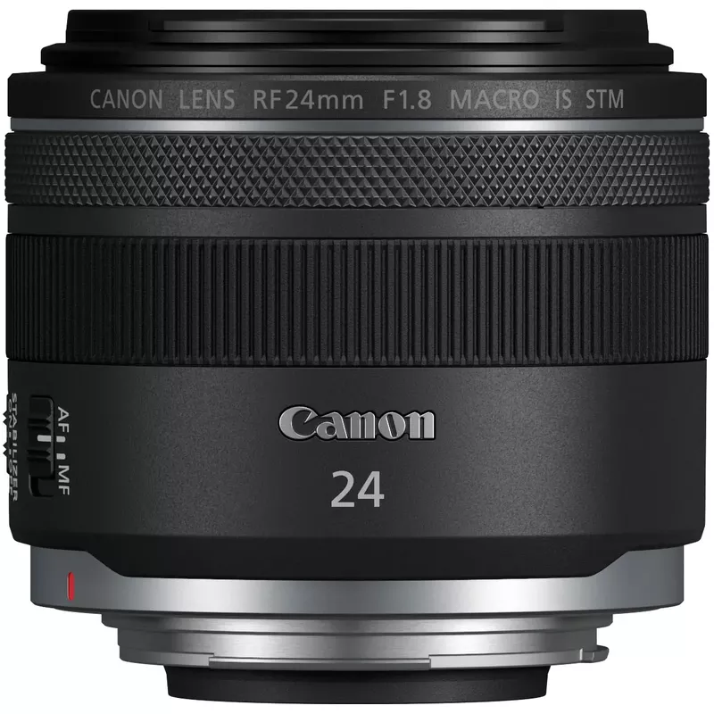 Canon - RF 24mm F1.8 MACRO IS STM Wide Angle Prime Lens for EOS R-Series Cameras - Black