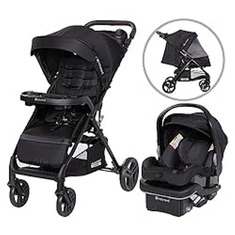 Baby Trend Passport Carriage Travel System DLX (with Ez-Lift Plus), Uptown Black