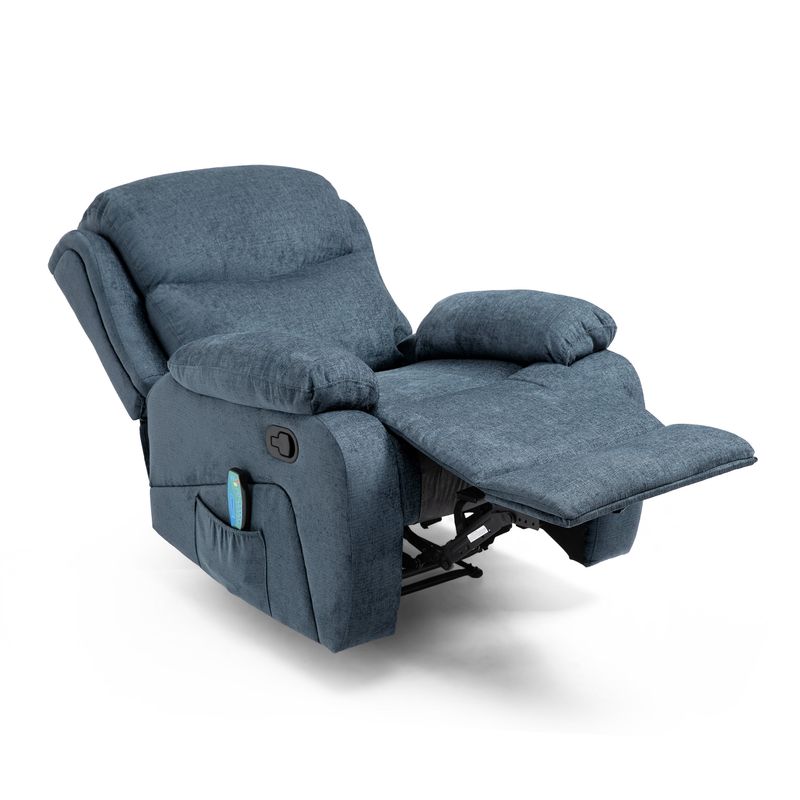 Porterdale Indoor  Pillow Tufted Massage Recliner by Christopher Knight Home - Black + Charcoal