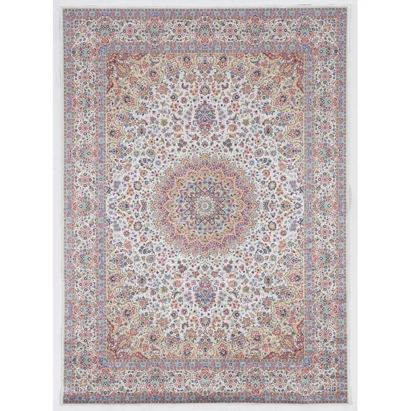 Hassell Ivory And Blue 3.3X5 Area Rug