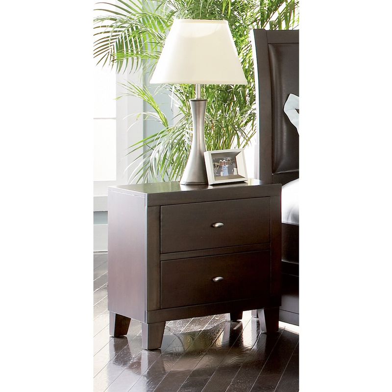 Coaster Company 2 Drawer Cappuccino Finish Wooden Nightstand - CAPPUCCINO