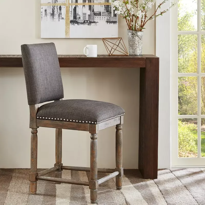 August Grey Counter Stool