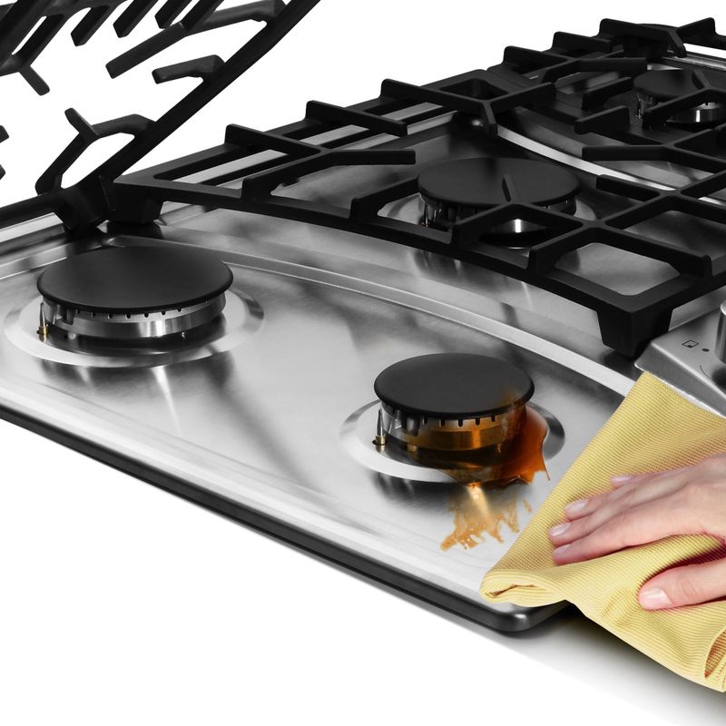 30 in. Gas Cooktop,Stainless Steel Gas Cooktop,NG/LPG Convertible Gas Burners - Silver