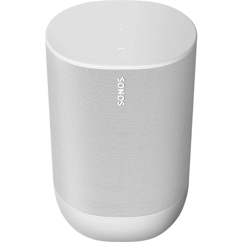 Sonos - Move Smart Portable Wi-Fi and Bluetooth Speaker with Alexa and Google Assistant - White